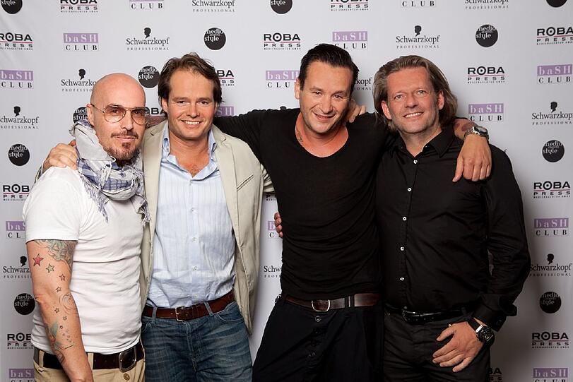 Ralph Bash, Kaspar Neftel, Robby Bash und Kent Frickmann auf dem Media meet Style in München.