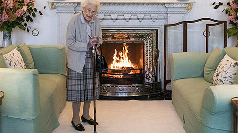 Das letzte Foto von der Queen: Warten auf Liz Truss.