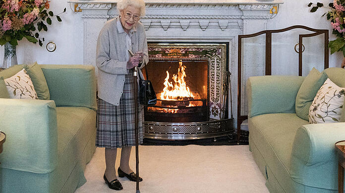 Das letzte Foto von der Queen: Warten auf Liz Truss.