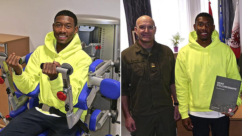 David Alaba wurde bei der Musterung in Innsbruck "auf Herz und Nieren getestet und beeindruckte mit seiner Muskelkraft".