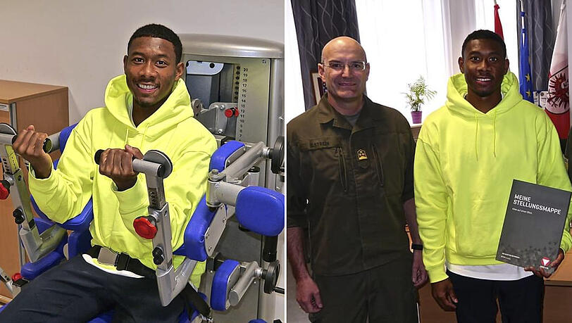 David Alaba wurde bei der Musterung in Innsbruck "auf Herz und Nieren getestet und beeindruckte mit seiner Muskelkraft". David Alaba wurde bei der Musterung in Innsbruck "auf Herz und Nieren getestet und beeindruckte mit seiner Muskelkraft".