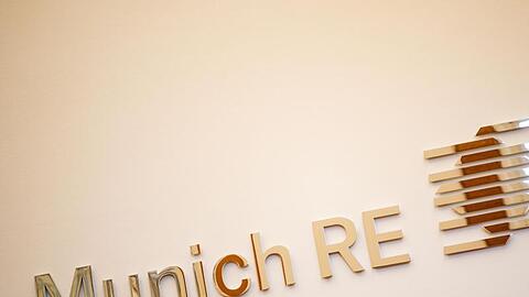 Das Logo des Rückversicherers Munich Re.