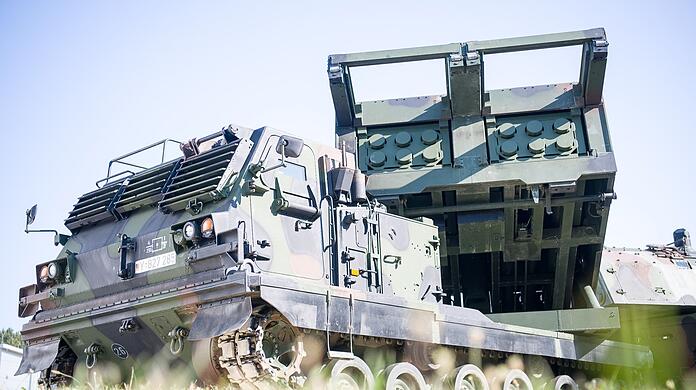 Ein Raketenwerfer Mars II in der Alb-Kaserne.