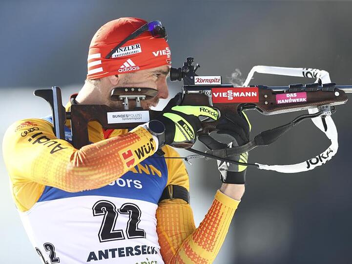 Bester Deutscher beim WM-Sprint in Antholz: Arnd Peiffer. Bester Deutscher beim WM-Sprint in Antholz: Arnd Peiffer.