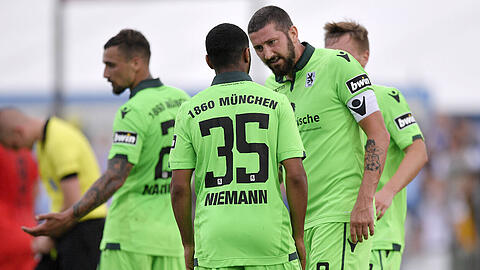 Zwei Testspiele, zwei Tore: 1860-Alphatier Sascha Mölders (rechts) mit Stürmertalent Noel Niemann.