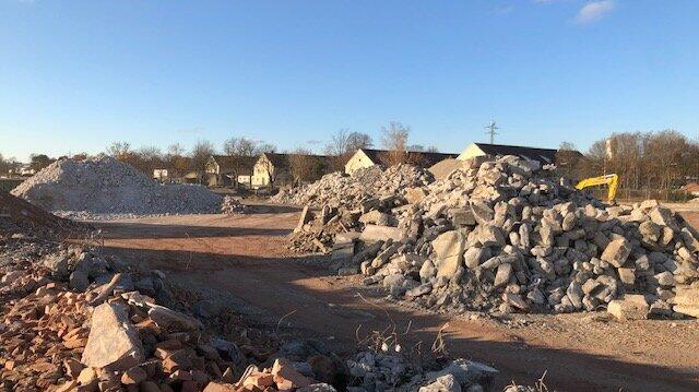 So sieht die Baustelle derzeit aus.