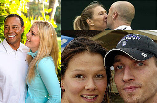 Tiger Woods und Lindsey Vonn, Franziska van Almsick und Stefan Kretzschmar, Andre Agassi und Steffi Graf: Hier kommen die Glamour-Pärchen aus dem Sport.