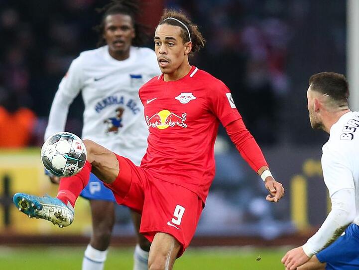 Yussuf Poulsen behielt mit RB Leipzig bei Hertha BSC die Oberhand.