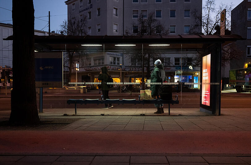 Bei den Bussen war am Morgen immerhin jedes zweite Fahrzeug im Einsatz.