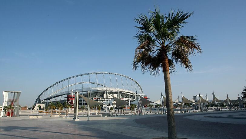 Das Khalifa Stadium in Doha - vorübergehende (Trainings-)Heimat des FC Bayern. Das Khalifa Stadium in Doha - vorübergehende (Trainings-)Heimat des FC Bayern.