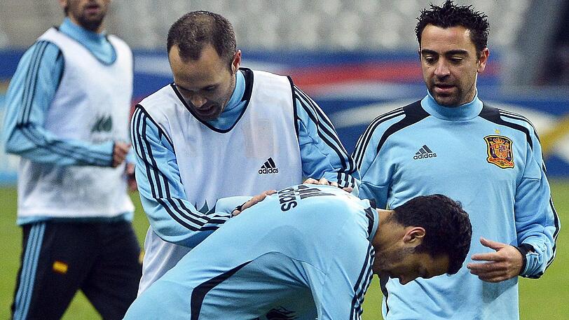 Barça-Dreieck: Iniesta, Xavi und Busquets (von links).