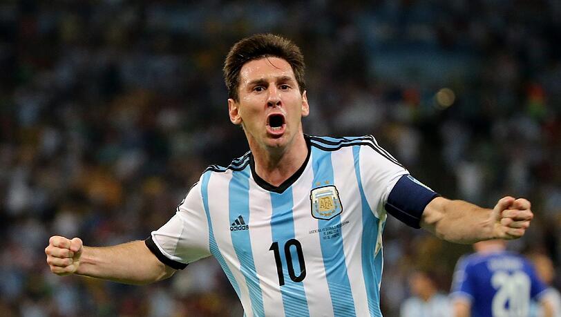 Lionel Messi jubelt nach seinem Treffer zum 2:0 gegen Bosnien. Lionel Messi jubelt nach seinem Treffer zum 2:0 gegen Bosnien.