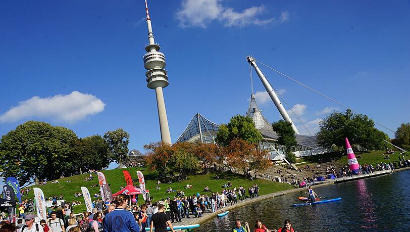 Der Olympiapark verwandelte sich in eine große Outdoorsportarena. Der Olympiapark verwandelte sich in eine große Outdoorsportarena.
