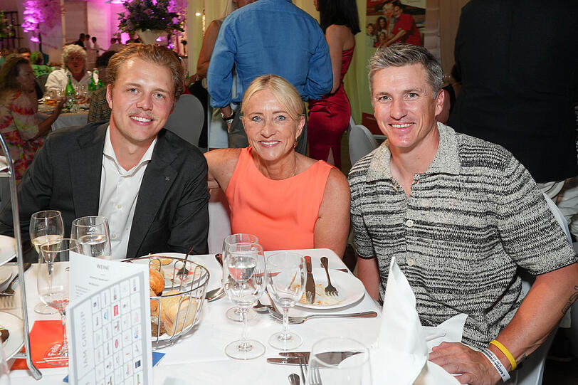 Joel Beckenbauer, Heidi Beckenbauer und Tobias Schweinsteiger