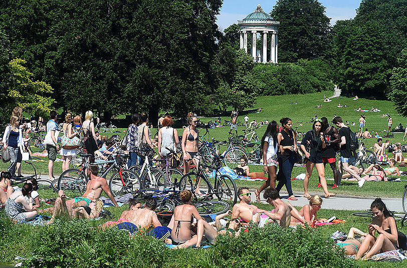 Am Wochenende gibt's in München wieder Badewetter.