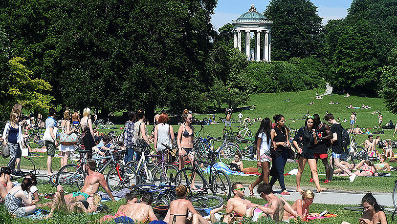 Am Wochenende gibt's in München wieder Badewetter. Am Wochenende gibt's in München wieder Badewetter.