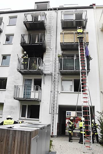 Bilder vom Feuerwehreinsatz in Obergiesing.