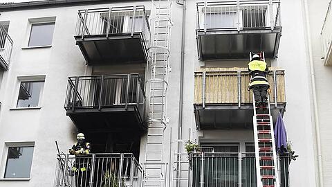 Bilder vom Feuerwehreinsatz in Obergiesing.