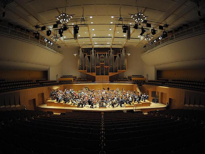Probe der Bamberger Symphoniker in der Konzerthalle Bamberg. Foto: picture alliance / dpa/Archivbild