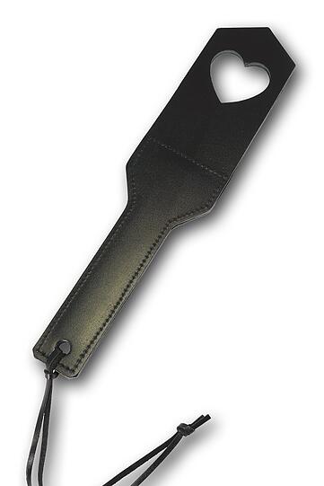 Heißt "Heart Paddle", ist aus Leder, 30 Zentimeter lang  und ist zum Po-Verhauen da. Wer's mag ...