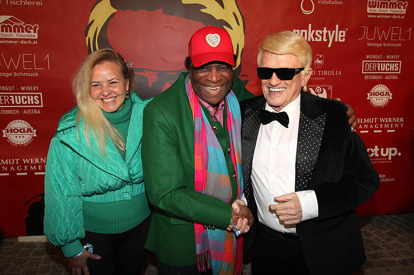 Roberto Blanco mit Ehefrau Luzandra und Heino