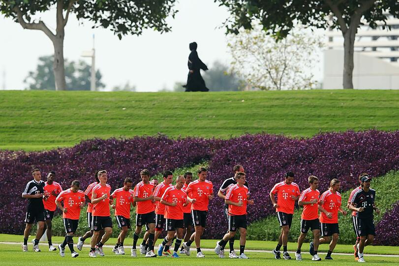 Letzter Tag in Doha: Regenerationstraining am Morgen.