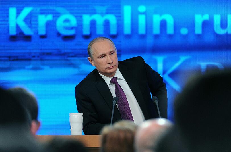 Wladimir Putin auf seiner Jahres-Pressekonferenz am Donnerstag