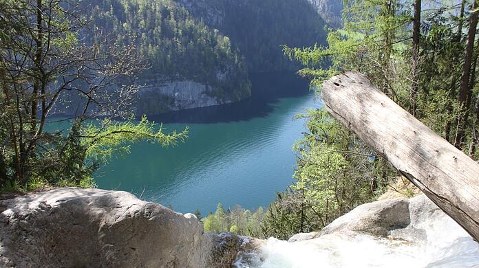 Die Gumpe am Königsbach-Wasserfall bei Schönau am Königssee.