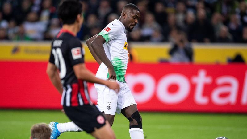 Marcus Thuram (r) traf für Gladbach zum 1:0. Marcus Thuram (r) traf für Gladbach zum 1:0.