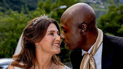 M&auml;rtha Louise von Norwegen und Durek Verrett bei ihrer Hochzeit.