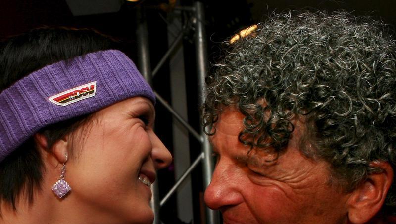Maria Riesch (l) mit Erfolgs-Coach Mathias Berthold Maria Riesch (l) mit Erfolgs-Coach Mathias Berthold