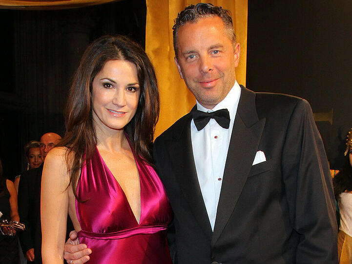 Schauspielerin Mariella Ahrens und Patrick Graf von Faber-Castell beim "Orange Filmball Vienna" im Jahr 2012