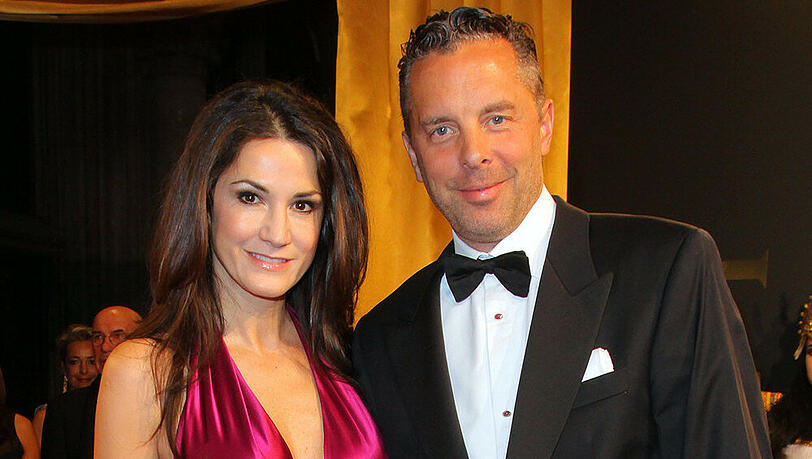 Schauspielerin Mariella Ahrens und Patrick Graf von Faber-Castell beim "Orange Filmball Vienna" im Jahr 2012