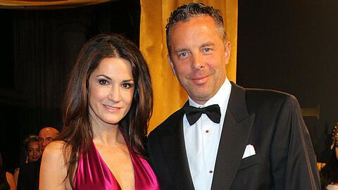 Schauspielerin Mariella Ahrens und Patrick Graf von Faber-Castell beim "Orange Filmball Vienna" im Jahr 2012