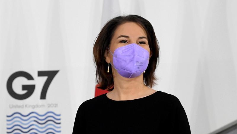 Bundesaußenministerin Annalena Baerbock beim G7-Gipfel in Liverpool.