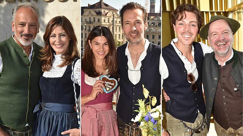 Die Promis genossen den Trachtenzumzug zum Oktoberfest 2024 von der Terrasse des neuen Koenigshof.