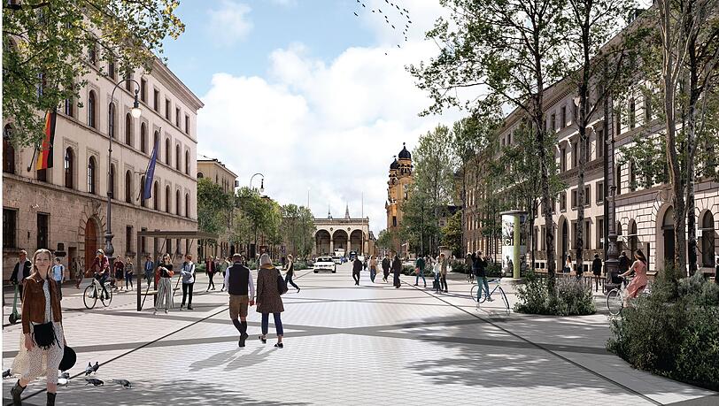 Die Ludwigstra&szlig;e soll gr&uuml;ner werden. Und so k&ouml;nnte das aussehen.
