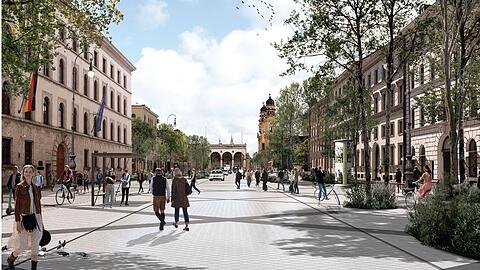 Die Ludwigstra&szlig;e soll gr&uuml;ner werden. Und so k&ouml;nnte das aussehen.