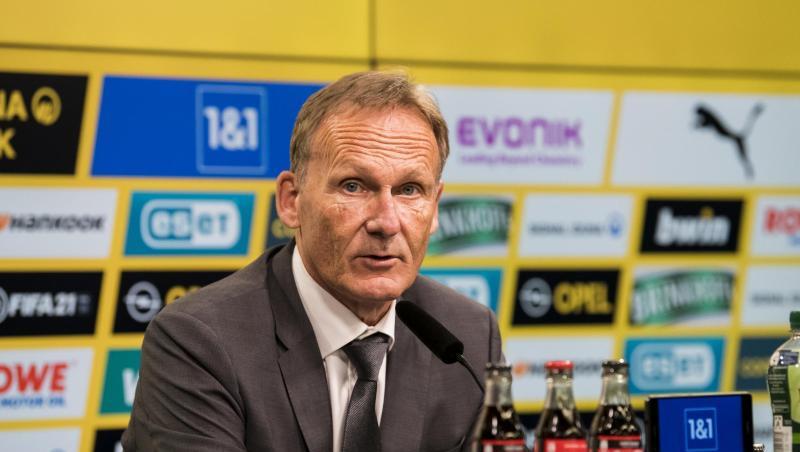 Hans-Joachim Watzke, Geschäftsführer von Borussia Dortmund, spricht bei einer Pressekonferenz. Foto: Mareen Meyer/BVB/dpa Hans-Joachim Watzke, Geschäftsführer von Borussia Dortmund, spricht bei einer Pressekonferenz. Foto: Mareen Meyer/BVB/dpa