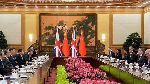 In der Gro&szlig;en Halle des Volkes trafen sich die Regierungsspitzen.