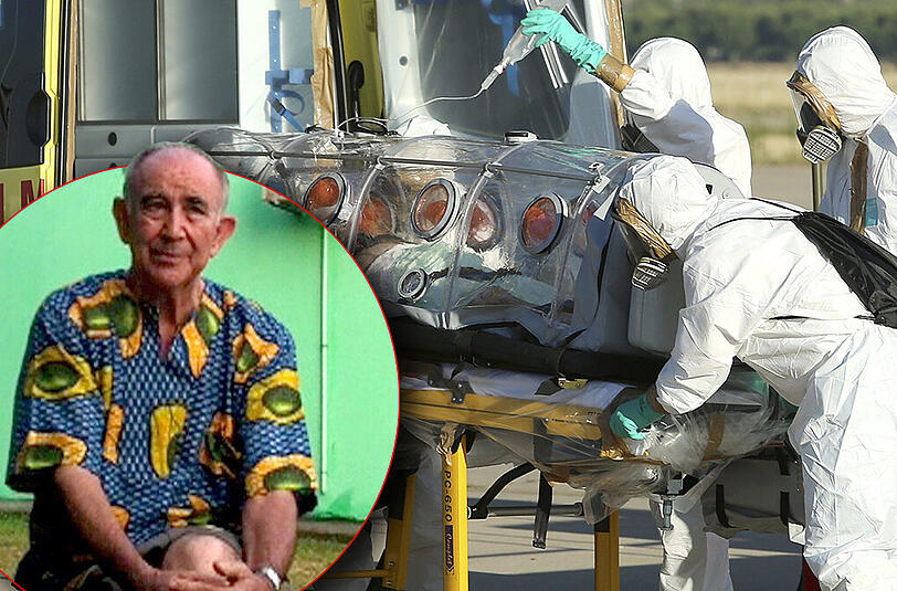 Miguel Pajares (l) ist am Dienstag in einer Madrider Klinik am Ebola-Virus gestorben.