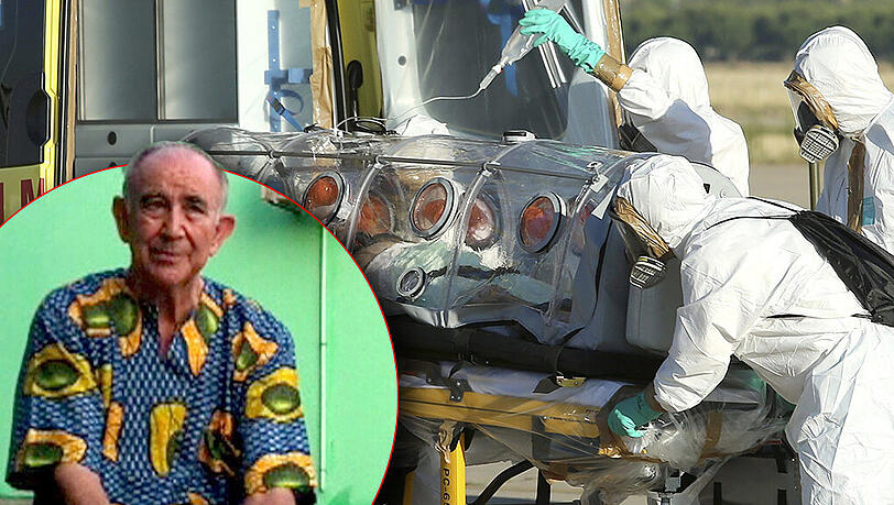 Miguel Pajares (l) ist am Dienstag in einer Madrider Klinik am Ebola-Virus gestorben. Miguel Pajares (l) ist am Dienstag in einer Madrider Klinik am Ebola-Virus gestorben.