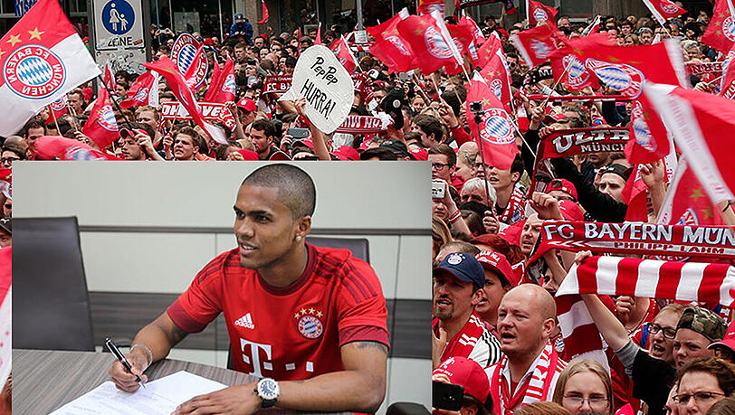 Hat für fünf jahre beim FC Bayern unterschrieben: Douglas Costa. Hat für fünf jahre beim FC Bayern unterschrieben: Douglas Costa.