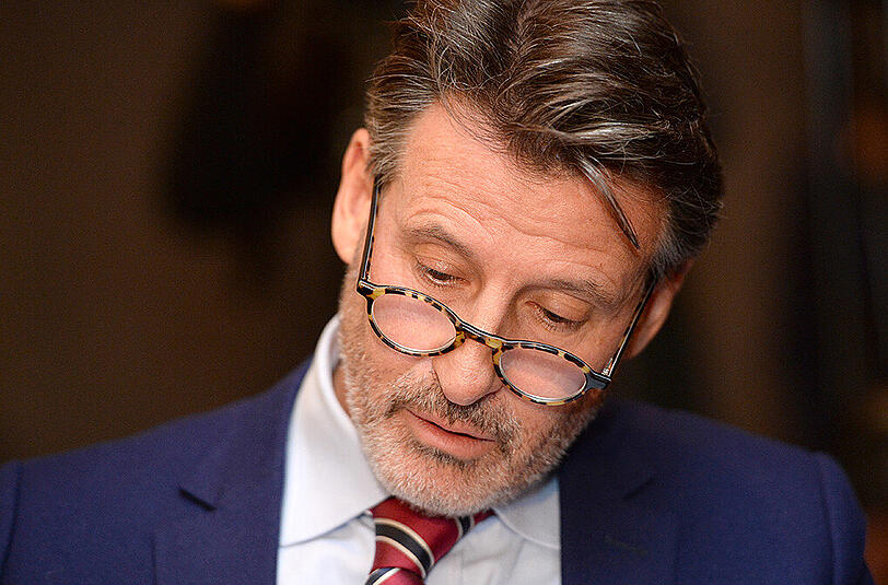 Harte Zeiten: IAAF-Boss Sebastian Coe in Unterschleißheim.