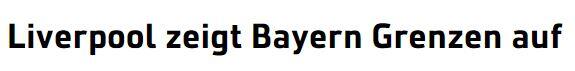 "Sport1": Den Bayern wurden die Grenzen aufgezeigt.