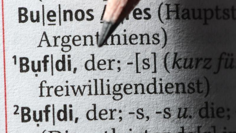 Der Begriff "Bufdi" für "Bundesfreiwilligendienst" und "Dienstleistende im Bundesfreiwilligendienst" steht im Duden. Der Begriff "Bufdi" für "Bundesfreiwilligendienst" und "Dienstleistende im Bundesfreiwilligendienst" steht im Duden.