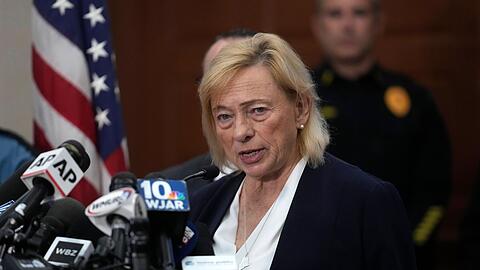 Maines Gouverneurin Janet Mills. Die Trump-Regierung verklagt den US-Bundesstaat an der Ostküste. (Archivfoto)