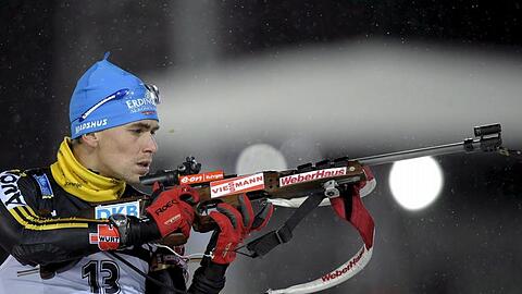Anlegen, zielen, treffen, Gold holen: Die Aufgabe von Biathlon-Ass Michael Greis.