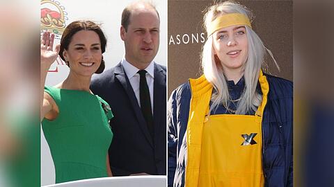 Billie Eilish (r.) singt beim Earthshot Prize für William und Kate.