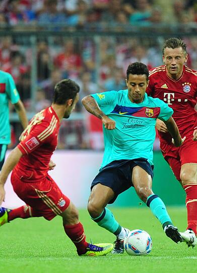 Am Ende jubelte der FC Barcelona. Der Champions-League-Sieger gewann das Finale im Audi Cup gegen den FC Bayern Münchenmit 2:0. Die Bilder vom Spiel.